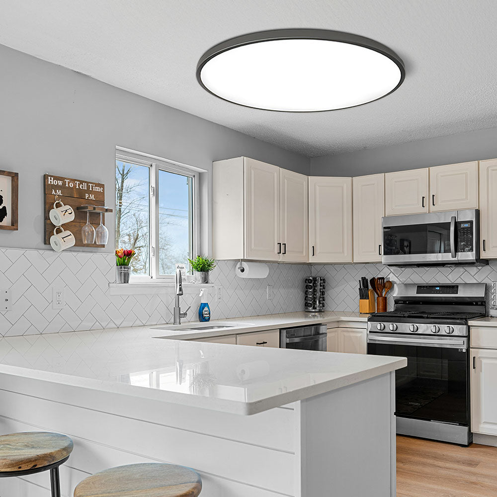 Vlakke Plafondlamp Ultra-Dun LED-Armatuur Scandinavisch Design Dimbaar Sfeerlicht Woonkamer Slaapkamer | Sansoti