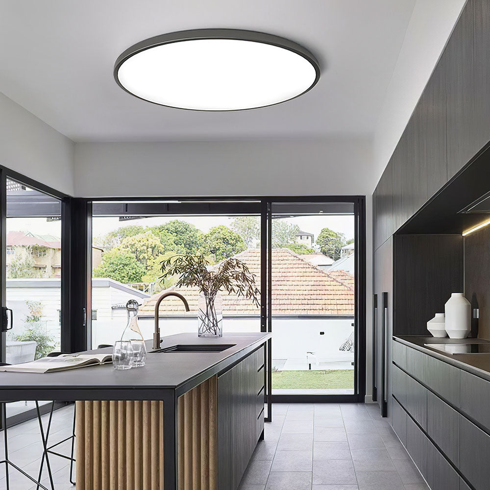 Vlakke Plafondlamp Ultra-Dun LED-Armatuur Scandinavisch Design Dimbaar Sfeerlicht Woonkamer Slaapkamer | Sansoti