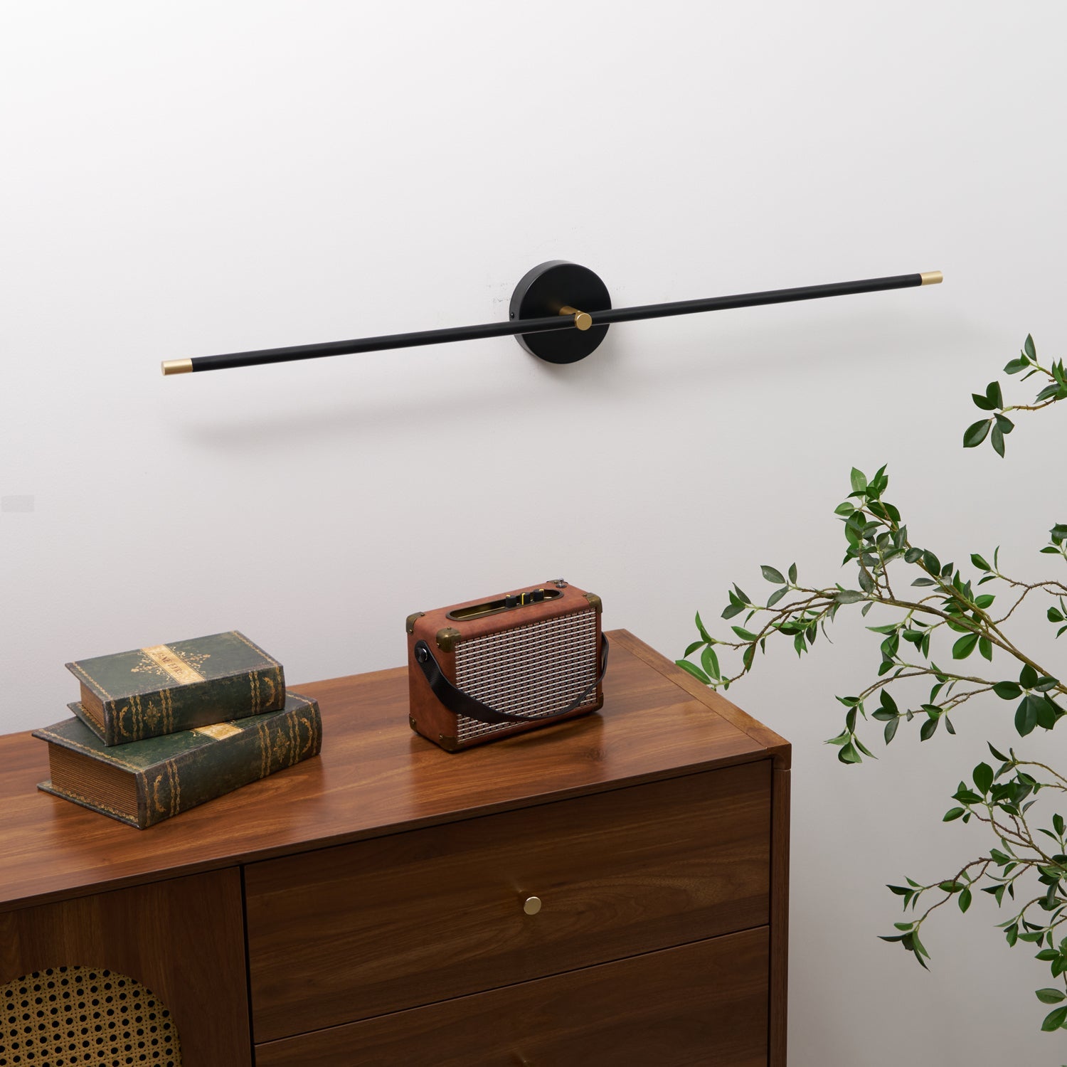 Edge Lineaire LED Wandlamp – 68/98/128 cm – Zwart/Goud – Warm/Neutraal/Koel Wit – Dimbaar Beschikbaar – Badkamer/Spiegel/Kunstverlichting | Sansoti
