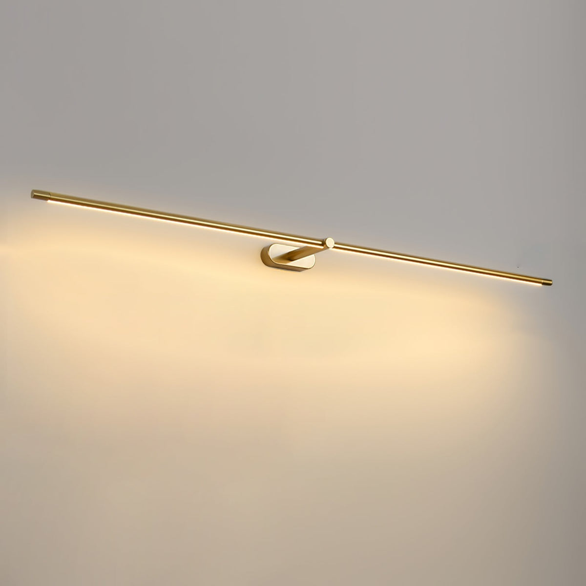 Oplaadbare LED Wandlamp Linear Design Zwart Goud Touch Dimbaar Snoerloos 68-128cm Modern Sfeerlicht Binnen | Sansoti