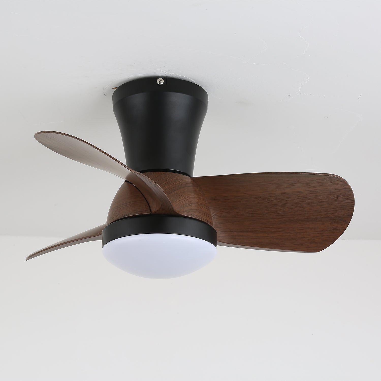 Modern Ceiling Fan with Lighting in Wood and White Ø61 cm – Quiet Fan with LED 24W, 6 Speeds and Remote Control for Living Room, Bedroom or Office | Sansoti