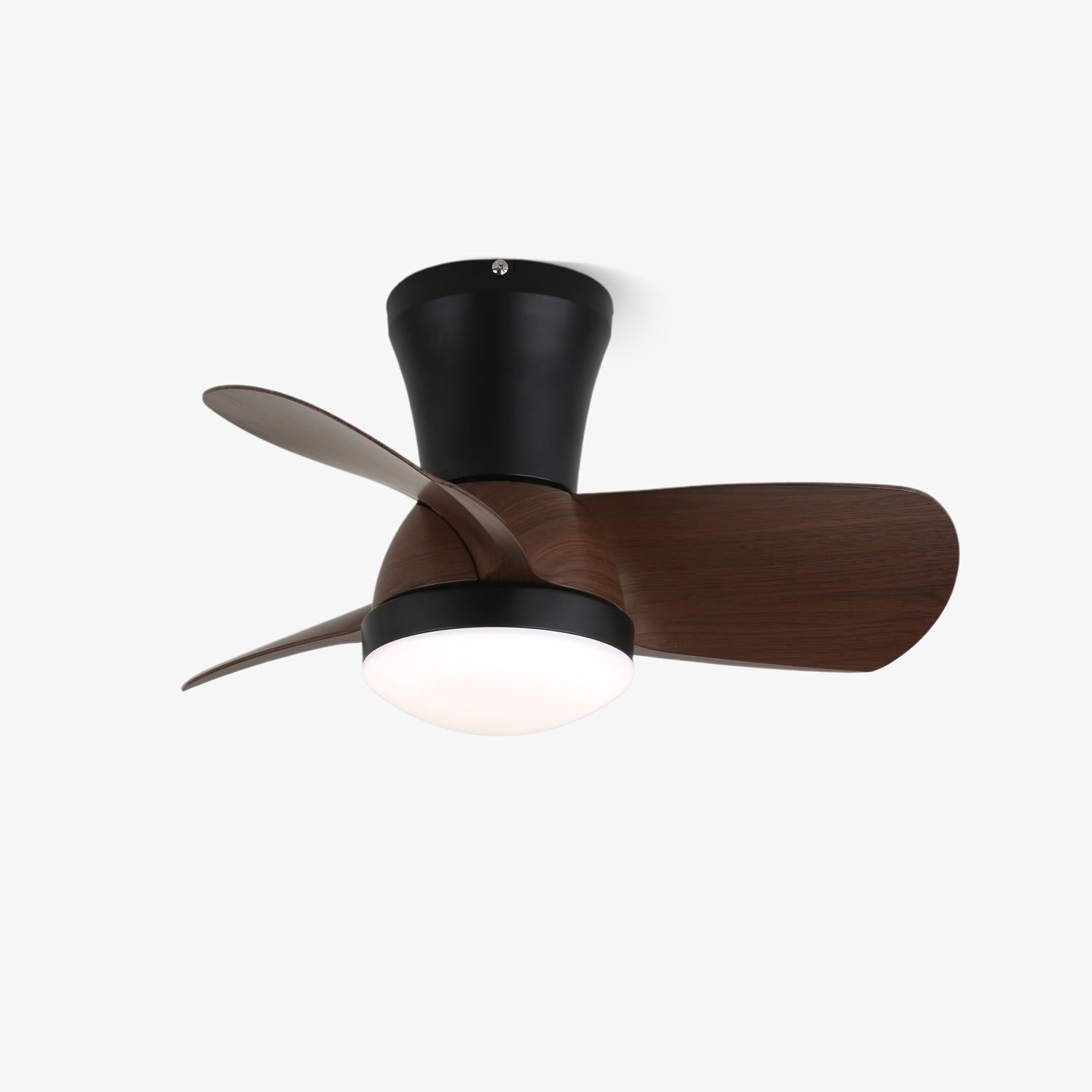Modern Ceiling Fan with Lighting in Wood and White Ø61 cm – Quiet Fan with LED 24W, 6 Speeds and Remote Control for Living Room, Bedroom or Office | Sansoti