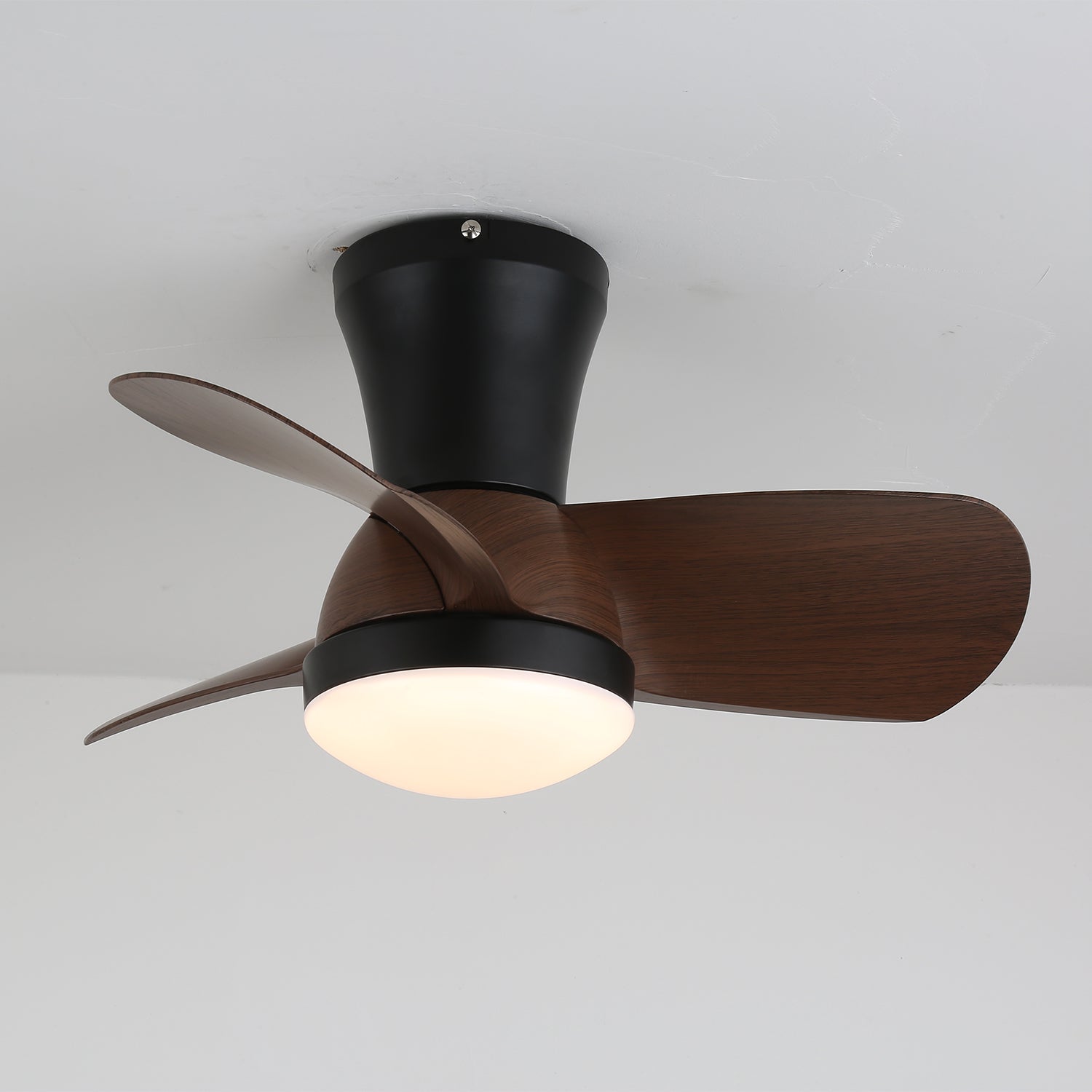 Modern Ceiling Fan with Lighting in Wood and White Ø61 cm – Quiet Fan with LED 24W, 6 Speeds and Remote Control for Living Room, Bedroom or Office | Sansoti