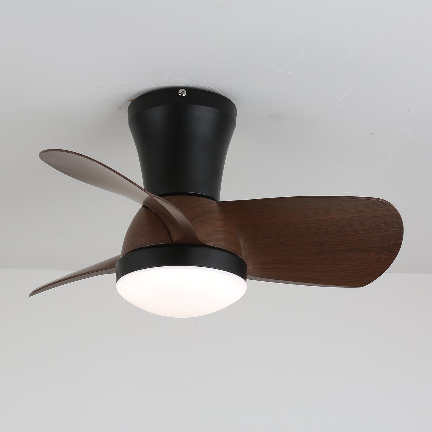 Modern Ceiling Fan with Lighting in Wood and White Ø61 cm – Quiet Fan with LED 24W, 6 Speeds and Remote Control for Living Room, Bedroom or Office | Sansoti