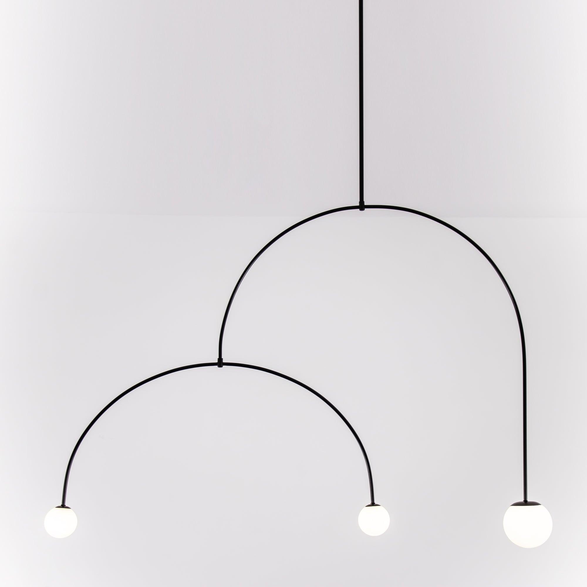 Mobiel Plafondlamp met Glazen Bollen – Modern Messing of Zwart Design – 9 Configuraties – G9 & G4 Fitting | Sansoti