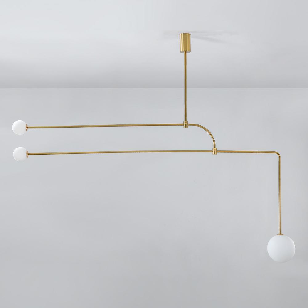 Mobiel Plafondlamp met Glazen Bollen – Modern Messing of Zwart Design – 9 Configuraties – G9 & G4 Fitting | Sansoti