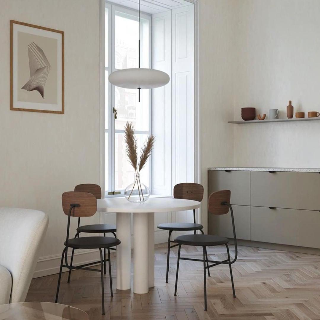 Opaalwitte Schijfhanglamp Elliptisch Design Glas-Effect Polymeer 3-4 Lichtpunten E26/E27 Moderne Designlamp Scandinavische Stijl Zwart of Wit Scandinavisch Interieur | Sansoti