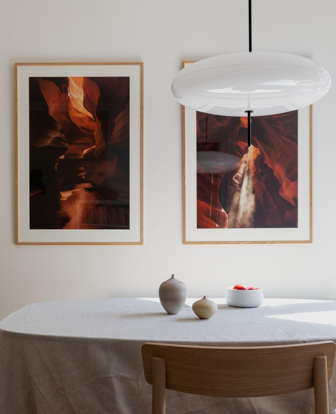 Opaalwitte Schijfhanglamp Elliptisch Design Glas-Effect Polymeer 3-4 Lichtpunten E26/E27 Moderne Designlamp Scandinavische Stijl Zwart of Wit Scandinavisch Interieur | Sansoti