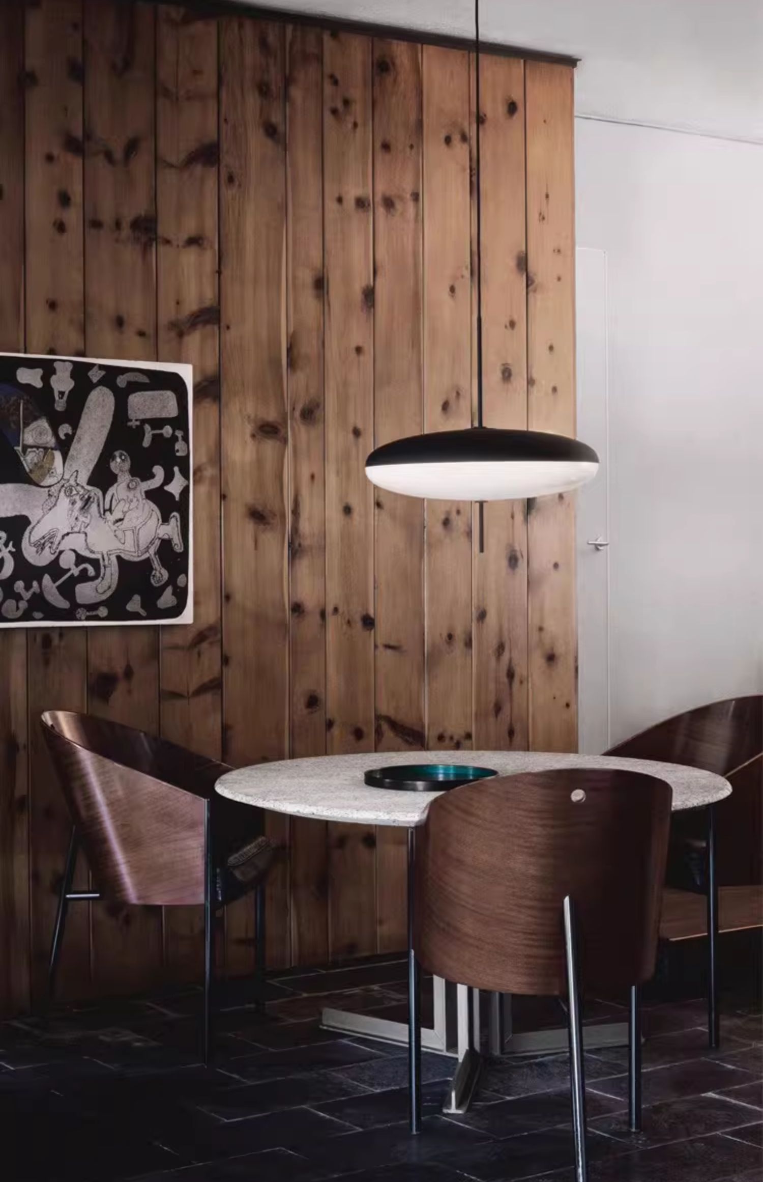 Opaalwitte Schijfhanglamp Elliptisch Design Glas-Effect Polymeer 3-4 Lichtpunten E26/E27 Moderne Designlamp Scandinavische Stijl Zwart of Wit Scandinavisch Interieur | Sansoti
