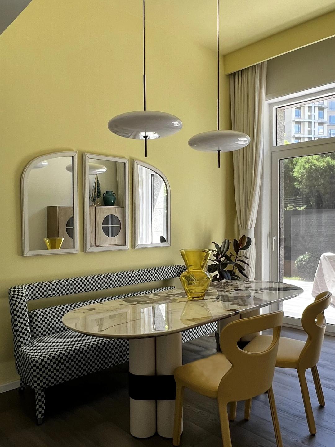 Opaalwitte Schijfhanglamp Elliptisch Design Glas-Effect Polymeer 3-4 Lichtpunten E26/E27 Moderne Designlamp Scandinavische Stijl Zwart of Wit Scandinavisch Interieur | Sansoti