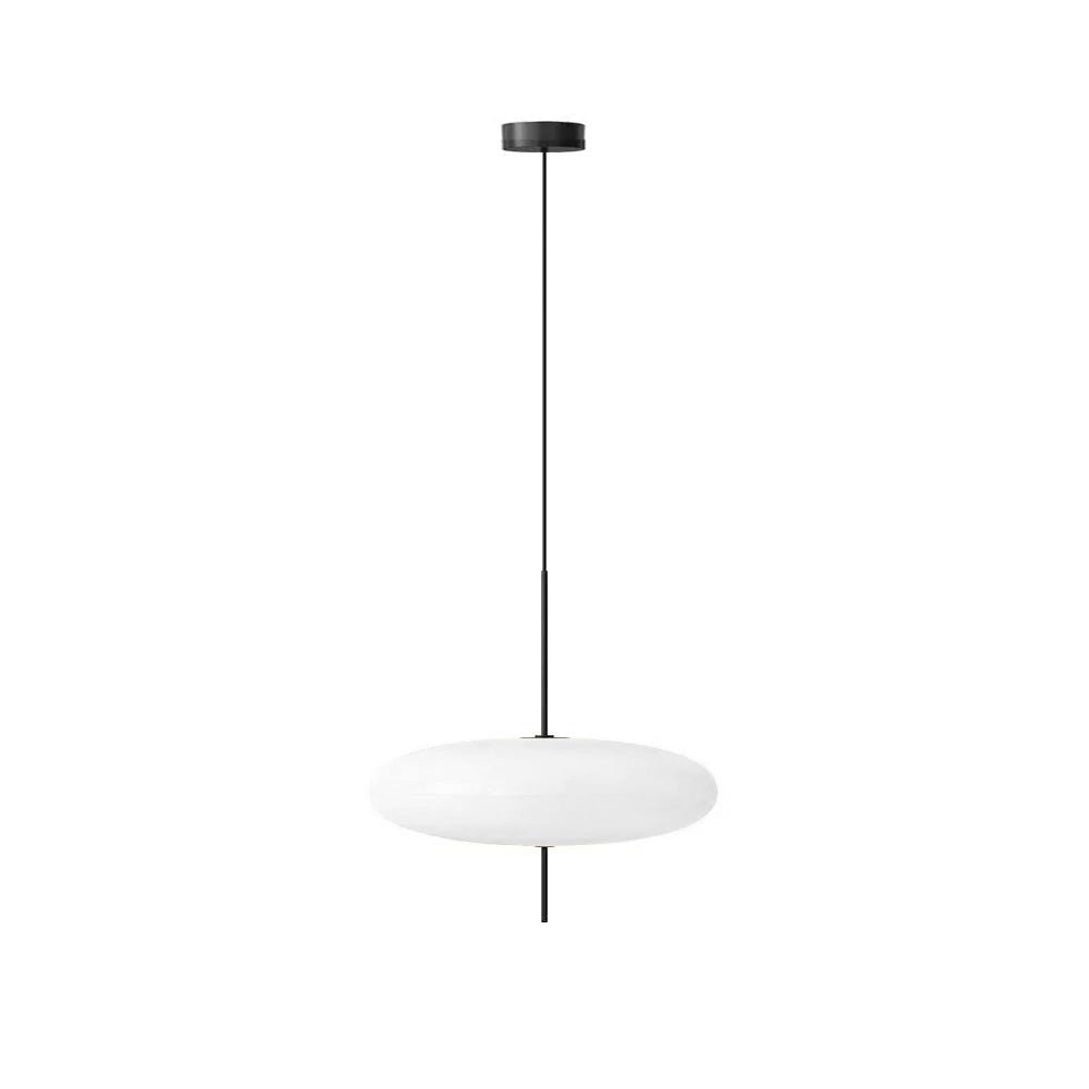 Opaalwitte Schijfhanglamp Elliptisch Design Glas-Effect Polymeer 3-4 Lichtpunten E26/E27 Moderne Designlamp Scandinavische Stijl Zwart of Wit Scandinavisch Interieur | Sansoti