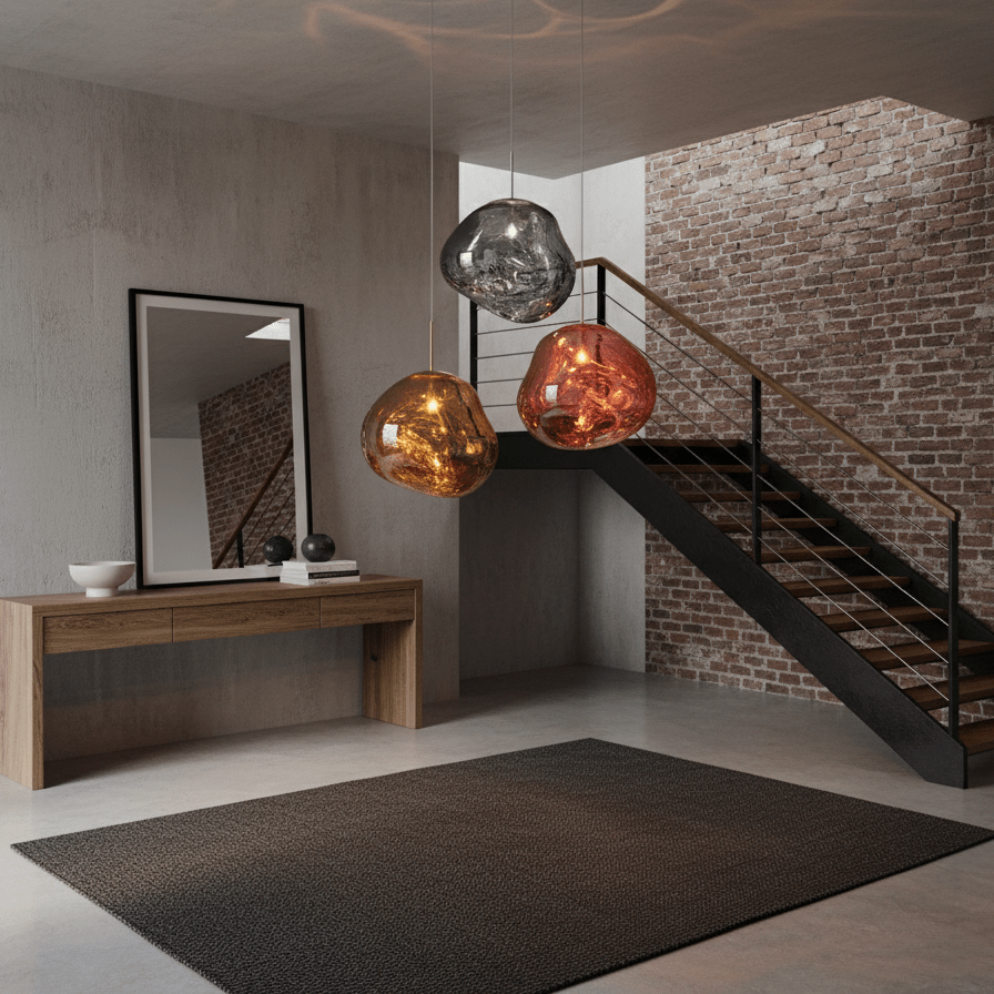 Hanglamp Modern Gesmolten Glas Effect ø18-48 cm Chroom Goud Rosé Goud met Spiegelreflectie voor Eetkamer Woonkamer | Sansoti