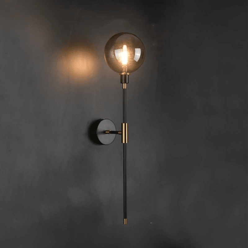 Moderne Glazen Wandlamp – Minimalistische Verlichting met Helder Glas – Beschikbaar in 3 Kapkleuren | Sansoti