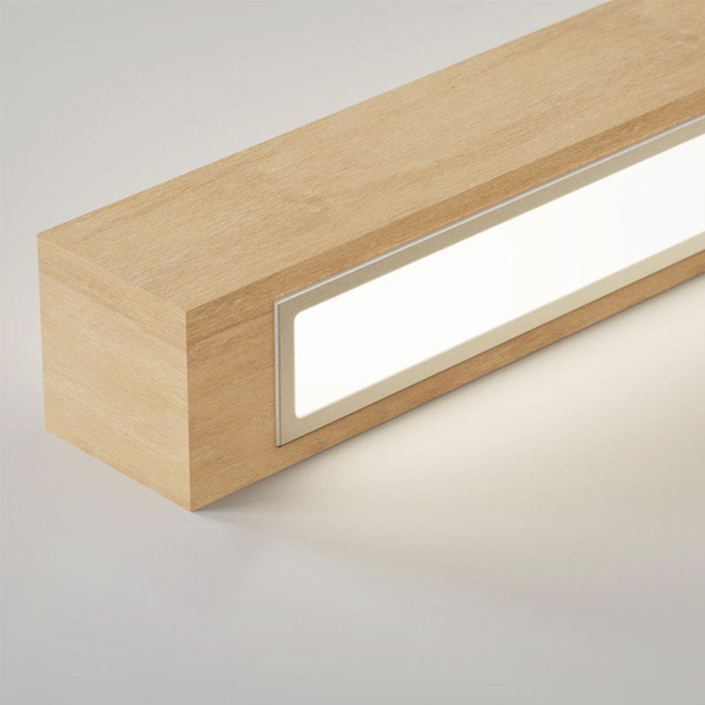 Lineare Hängeleuchte Kautschukholz LED Minimalistisches skandinavisches Design Esszimmer Kücheninsel Esstischbeleuchtung | Sansoti