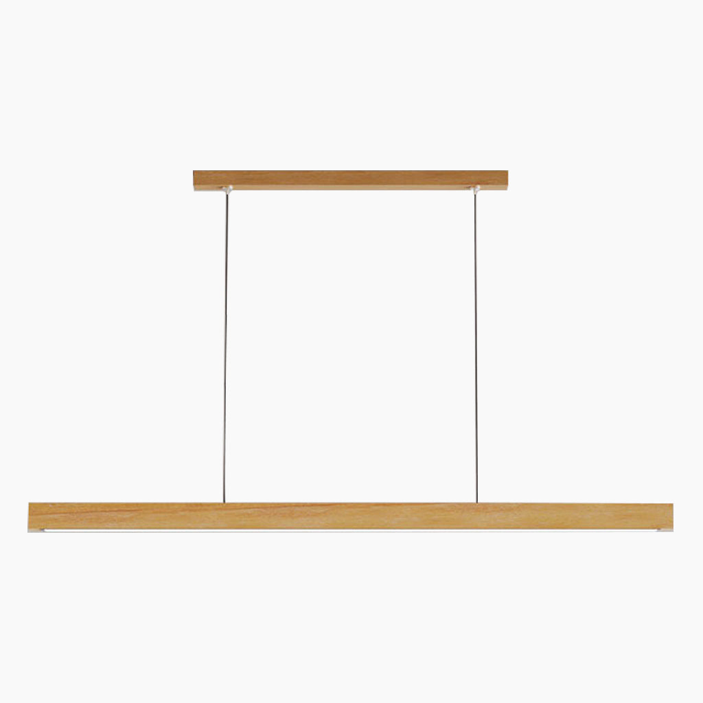 Lineare Hängeleuchte Kautschukholz LED Minimalistisches skandinavisches Design Esszimmer Kücheninsel Esstischbeleuchtung | Sansoti