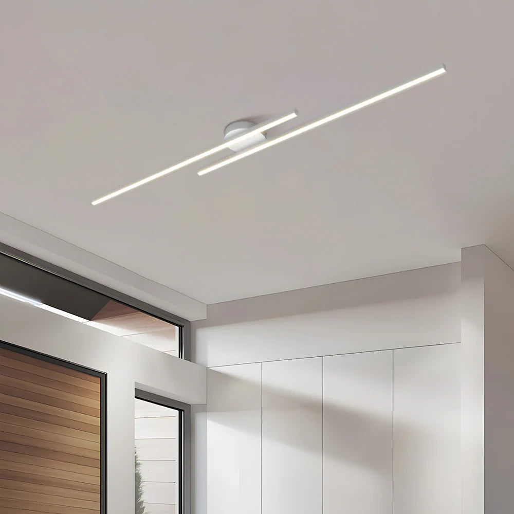 Langwerpige LED Plafondlamp Aluminium Dimbaar Modern 60cm 90cm 120cm Zwart Wit Goud | Sansoti