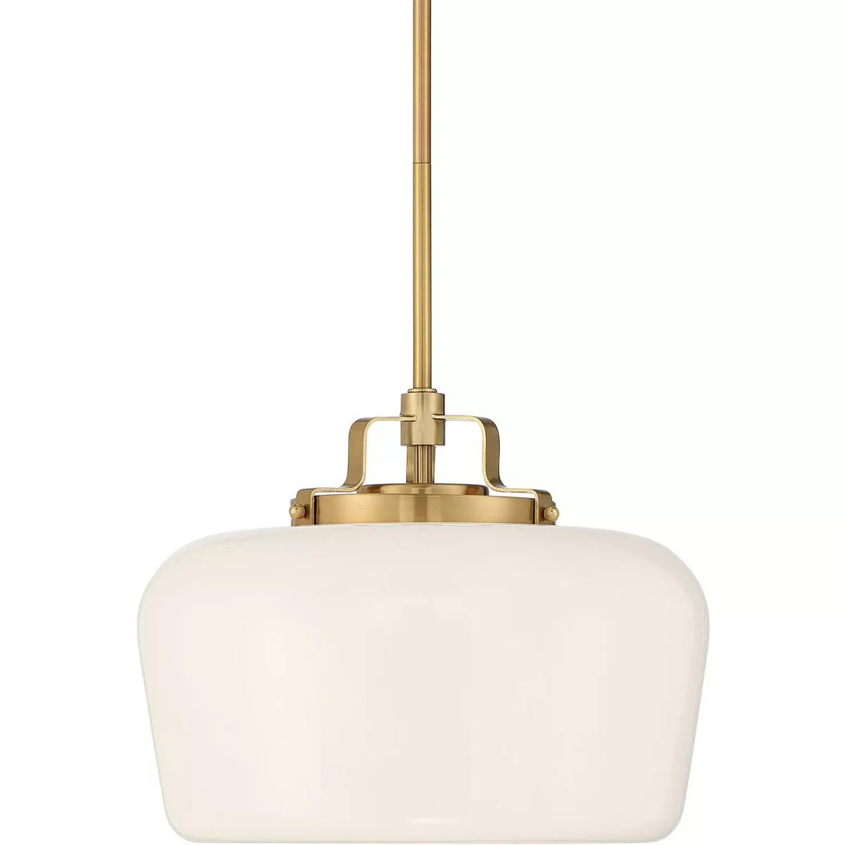 Hanglamp met Opaal Wit Glazen Kap en Antique Brass Fitting – 3-Lichts Hangverlichting voor Keukeneiland Eetkamer Woonkamer Scandinavisch Interieur | Sansoti