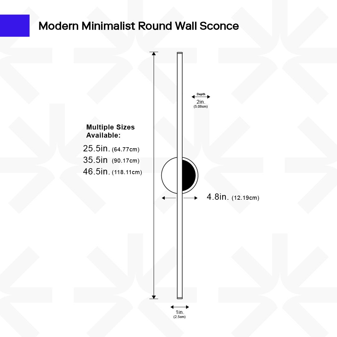 Moderne minimalistische runde Wandleuchte mit integrierter LED-Beleuchtung | Restfield