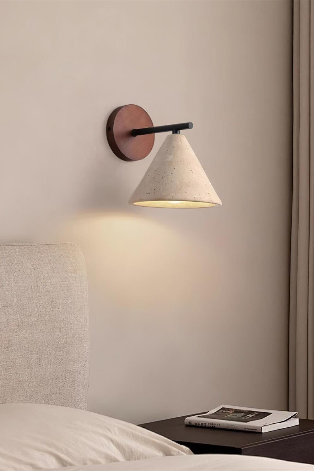 Travertijn Wandlamp Taps Toelopend Design Minimalistische Accentverlichting Slaapkamer Woonkamer | Sansoti