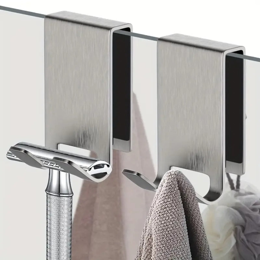 RVS Glazen Douchehaken voor Badkameraccessoires en Handdoeken – Geen Boren Vereist | Sansoti