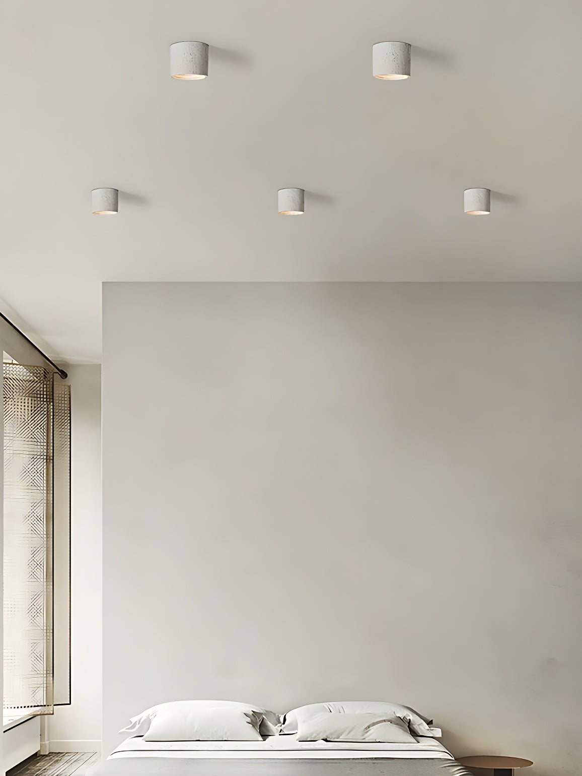 Cilindrische plafondlamp van travertijn – LED verlichting voor moderne interieurs | Sansoti