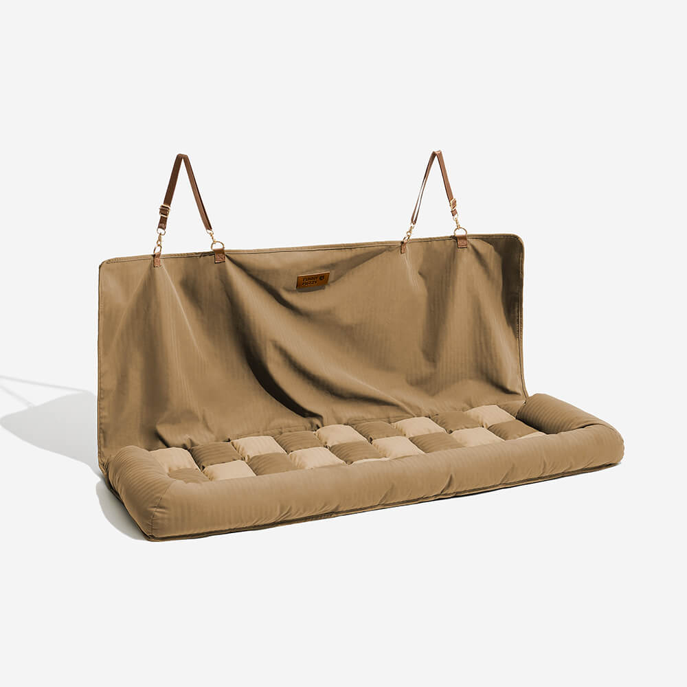 Hondenautobed Opvouwbare Reismat Lounge Stijl met Verhoogde Rand voor Grote Honden Chessboard Lounge | Sansoti