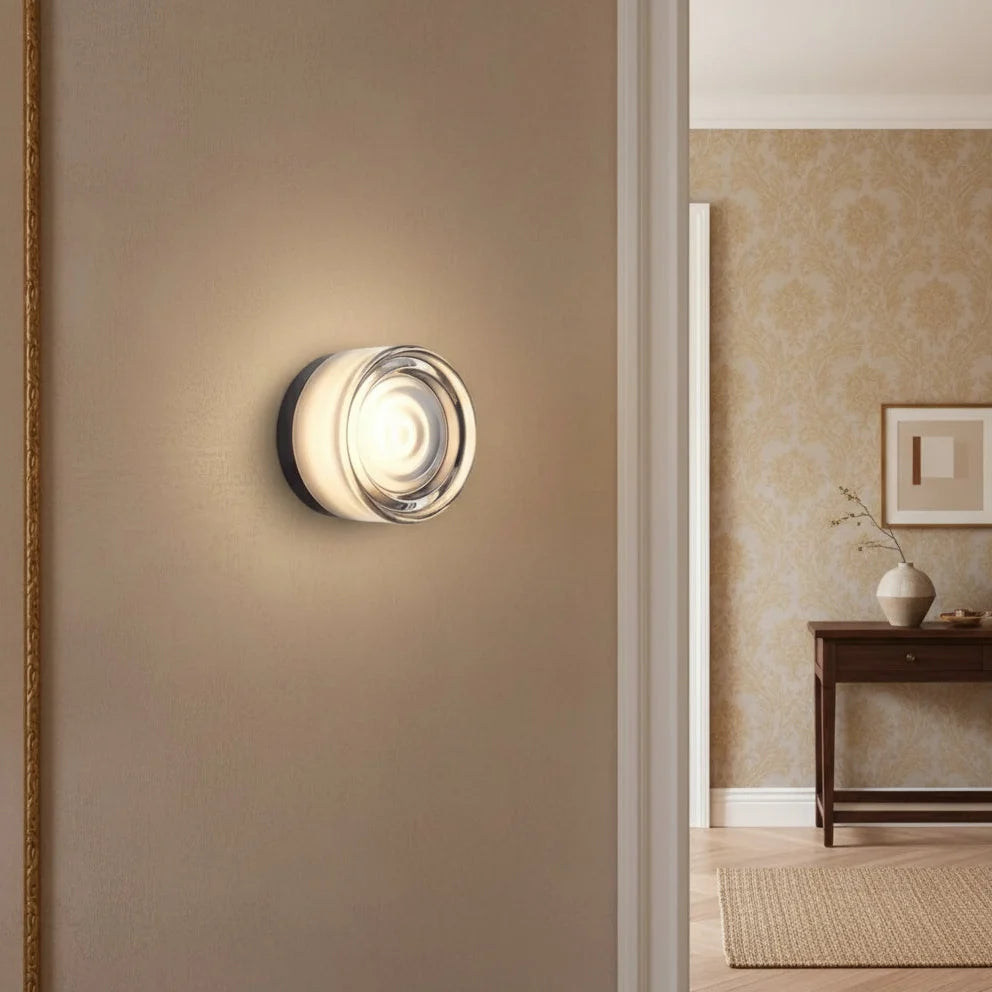 Minimalistische LED-Wandleuchte aus Metall und Acryl, warmes Licht, Wohnzimmer, Schlafzimmer, Flur, Foyer, moderne Beleuchtung | Sansoti