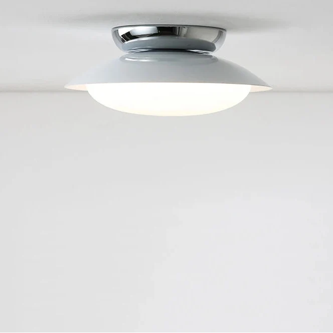 Runde dimmbare LED-Deckenleuchte aus Metall 25 cm 45 cm Wohnzimmer Schlafzimmer Flur Schlichte moderne Deckenbeleuchtung | Sansoti