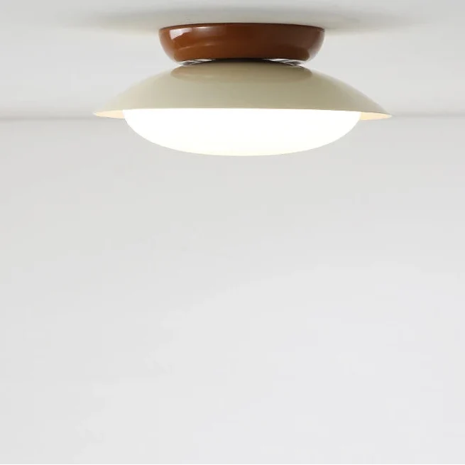 Runde dimmbare LED-Deckenleuchte aus Metall 25 cm 45 cm Wohnzimmer Schlafzimmer Flur Schlichte moderne Deckenbeleuchtung | Sansoti