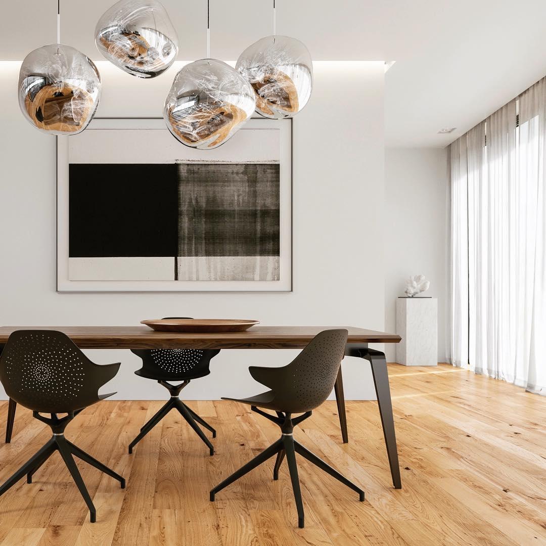 Hanglamp Modern Gesmolten Glas Effect ø18-48 cm Chroom Goud Rosé Goud met Spiegelreflectie voor Eetkamer Woonkamer | Sansoti