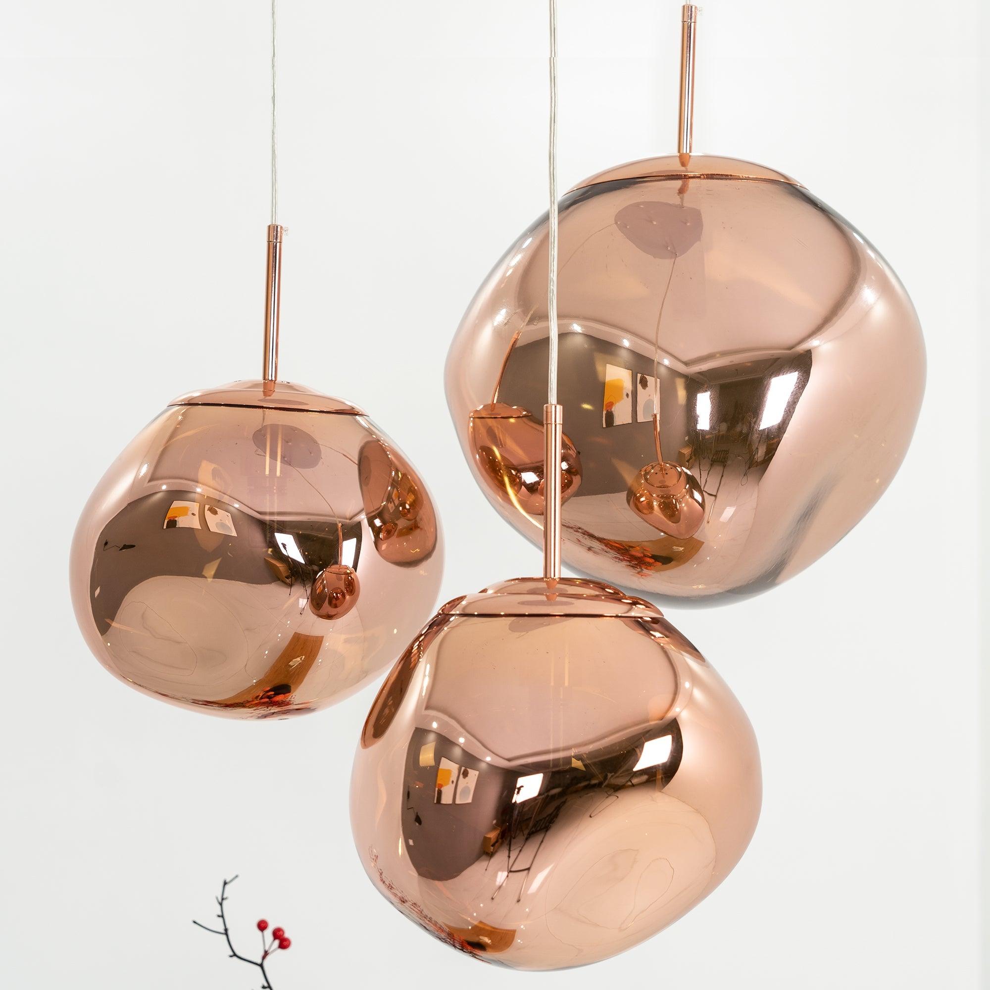 Hanglamp Modern Gesmolten Glas Effect ø18-48 cm Chroom Goud Rosé Goud met Spiegelreflectie voor Eetkamer Woonkamer | Sansoti