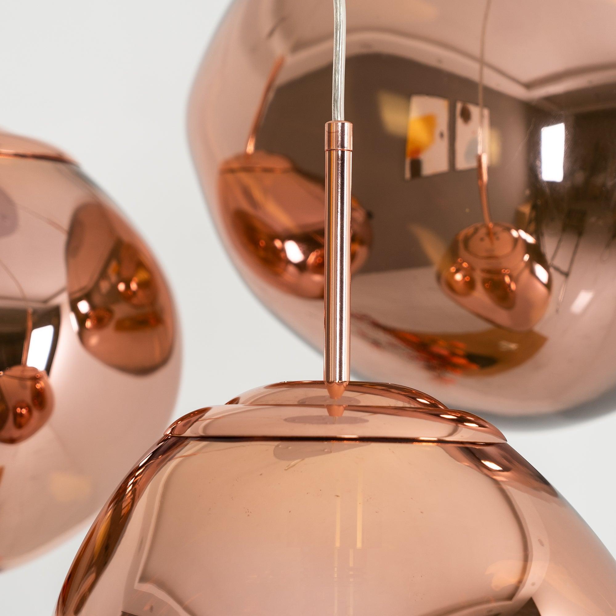 Hanglamp Modern Gesmolten Glas Effect ø18-48 cm Chroom Goud Rosé Goud met Spiegelreflectie voor Eetkamer Woonkamer | Sansoti