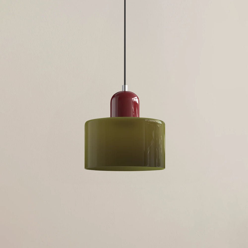 Glass Pendant Lamp Bauhaus Style Handwoven Finish Dining Room Living Room | Sansoti