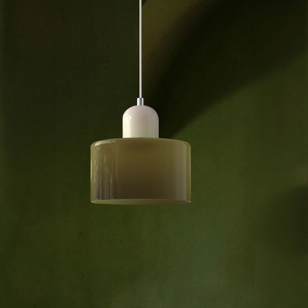 Glass Pendant Lamp Bauhaus Style Handwoven Finish Dining Room Living Room | Sansoti