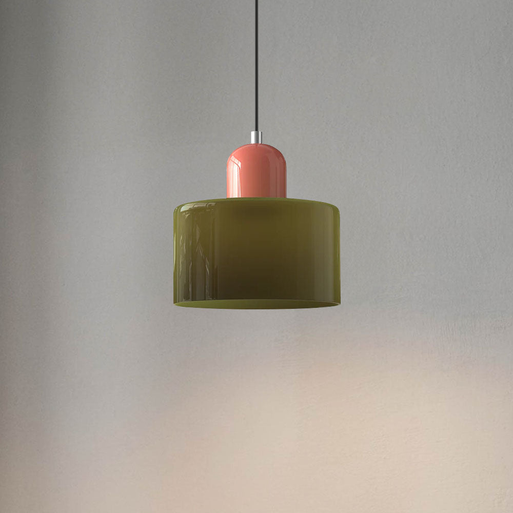 Glass Pendant Lamp Bauhaus Style Handwoven Finish Dining Room Living Room | Sansoti