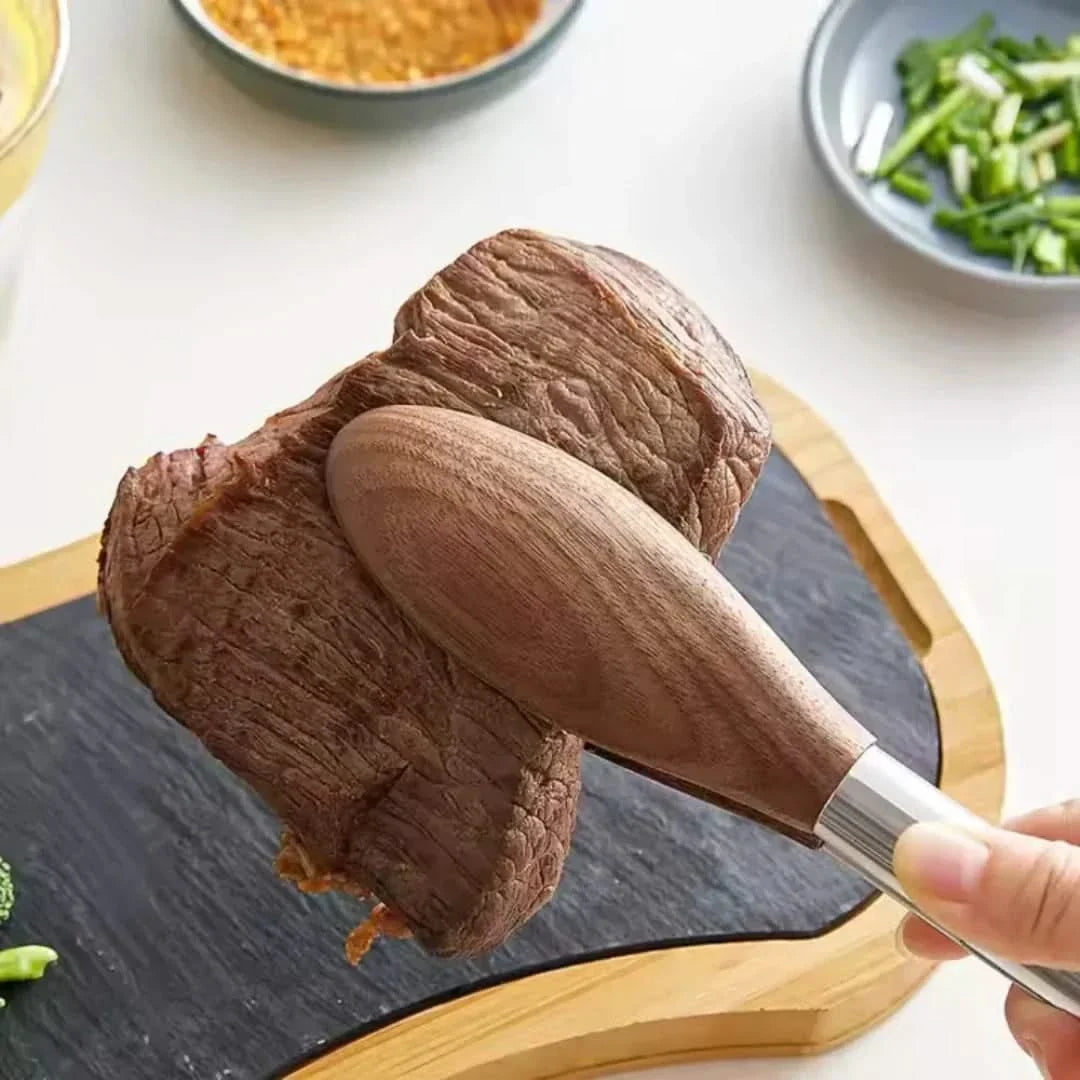 Keukentang Set met Houten Handgreep RVS Serveertang Grillgereedschap Barbecue Accessoires Kook Hulpmiddel Keuken | Sansoti