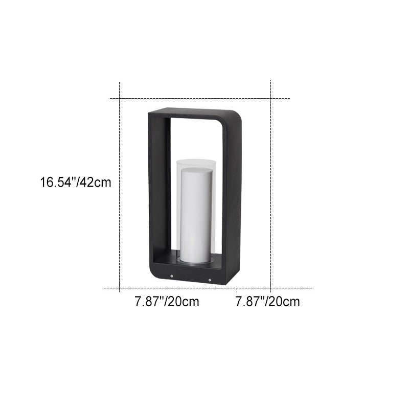 Moderne LED Buitenlamp met Acryl Kap in Vierkant Frame – Warm of Tricolor Verlichting – Solar & Netvoeding | Sansoti