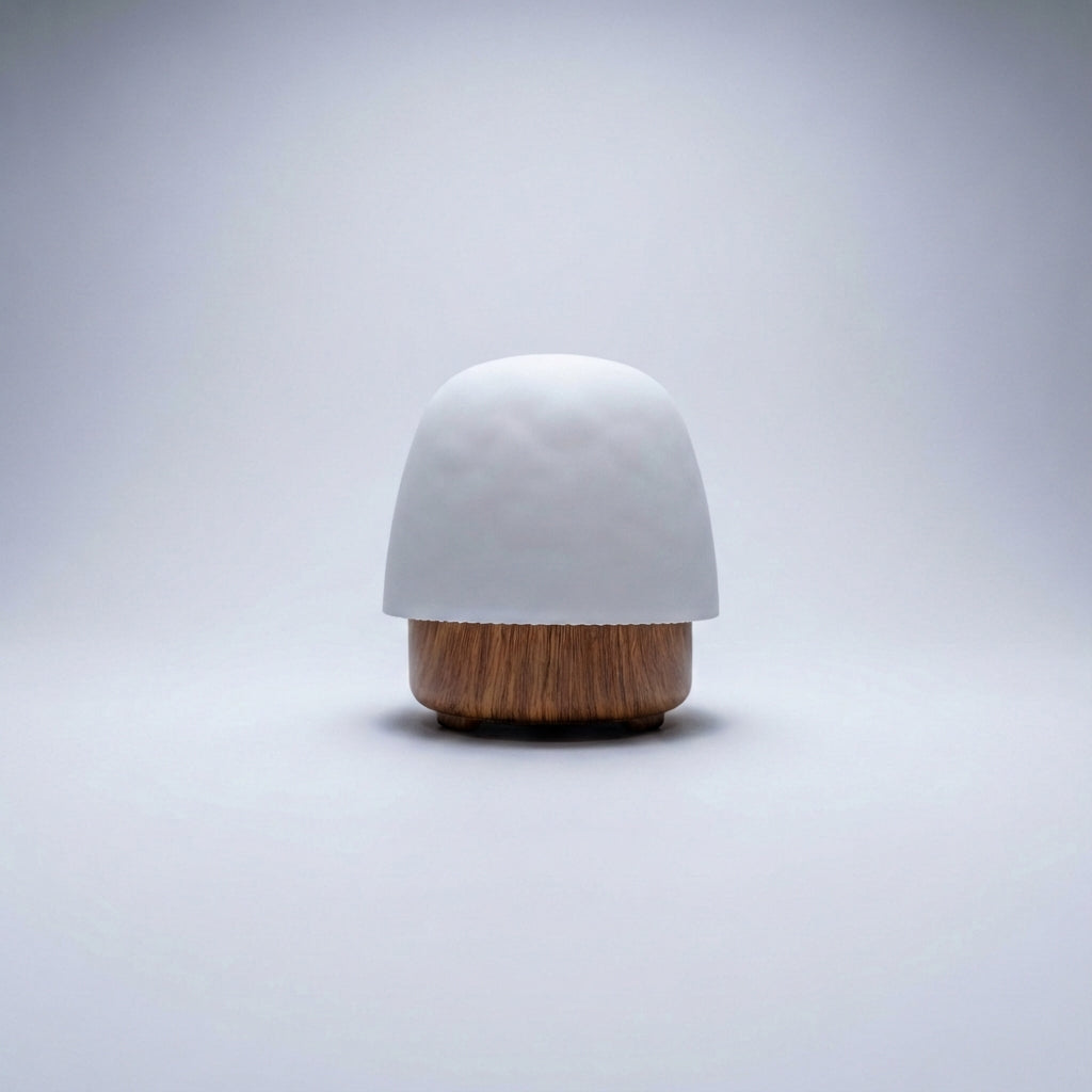 Nachtlamp Paddenstoel Siliconen Hout LED Dimbaar Kleurtemperatuur Instelbaar Slaapkamer Kinderkamer Bureaulamp Nachtlampje | Sansoti