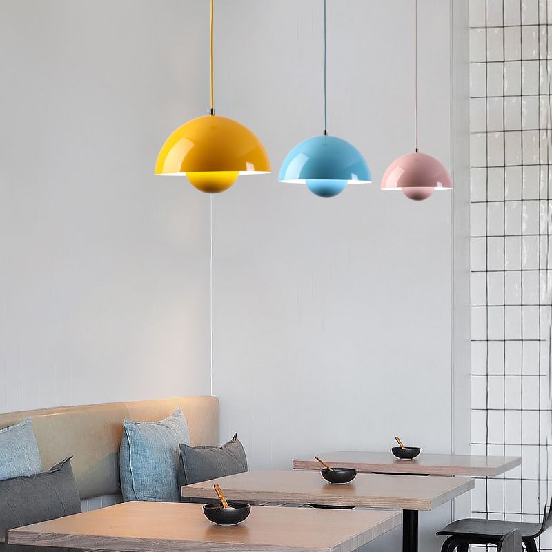 Suspension scandinave LED Aluminium Rond Design moderne Couleurs E27 | Restfield