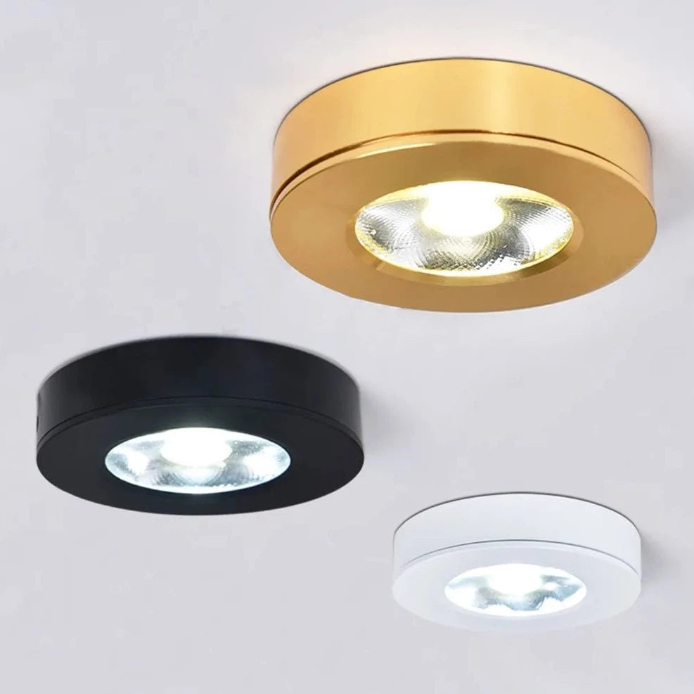 Ultra-flacher Einbauspot für die Decke 1.8cm LED Aluminium Rundes Design Aufbaubeleuchtung für Wohnzimmer und Küche | Sansoti