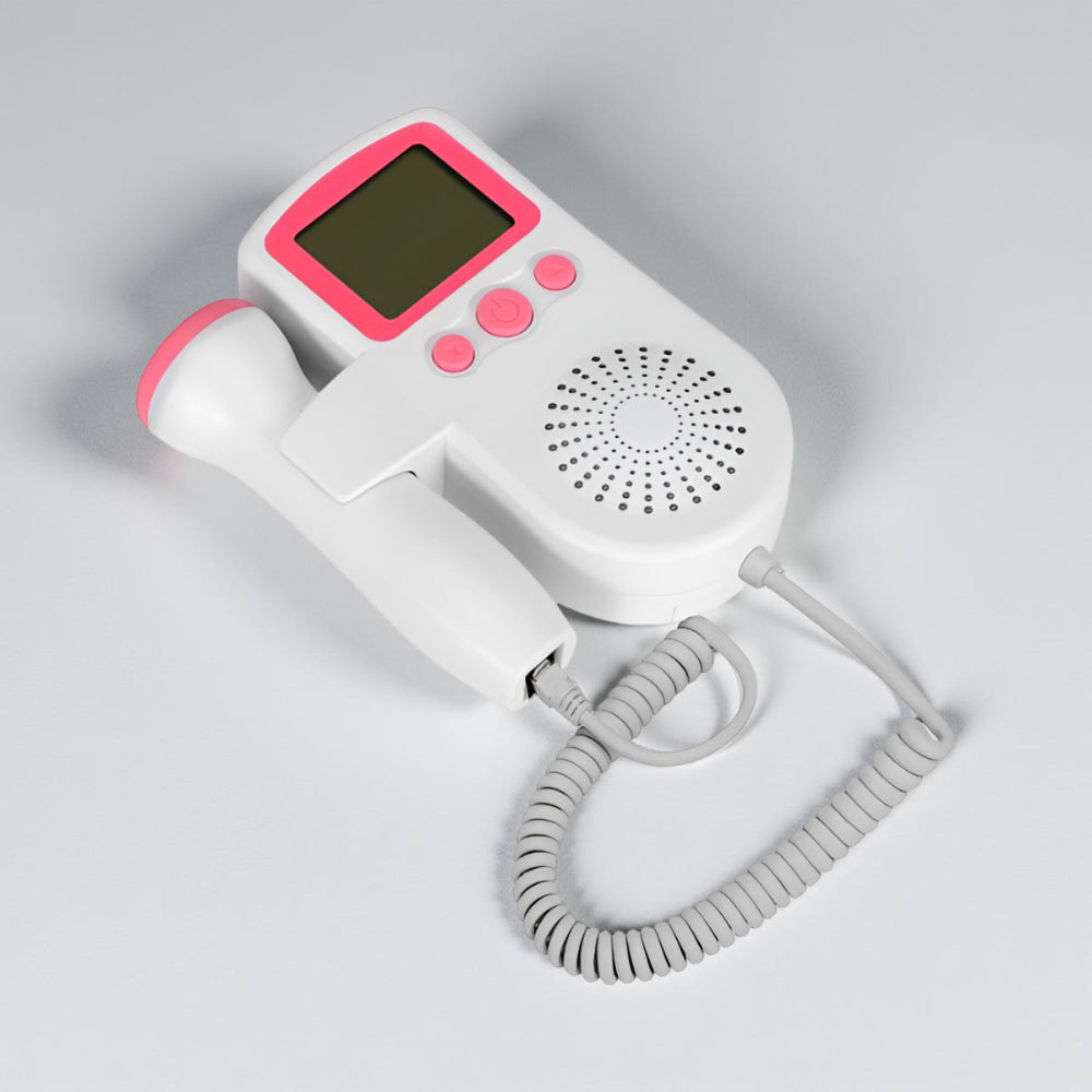 Baby-Herzfrequenzmonitor für Schwangerschaft – Fetaler Doppler mit LCD-Bildschirm und eingebautem Lautsprecher für den Heimgebrauch | Sansoti