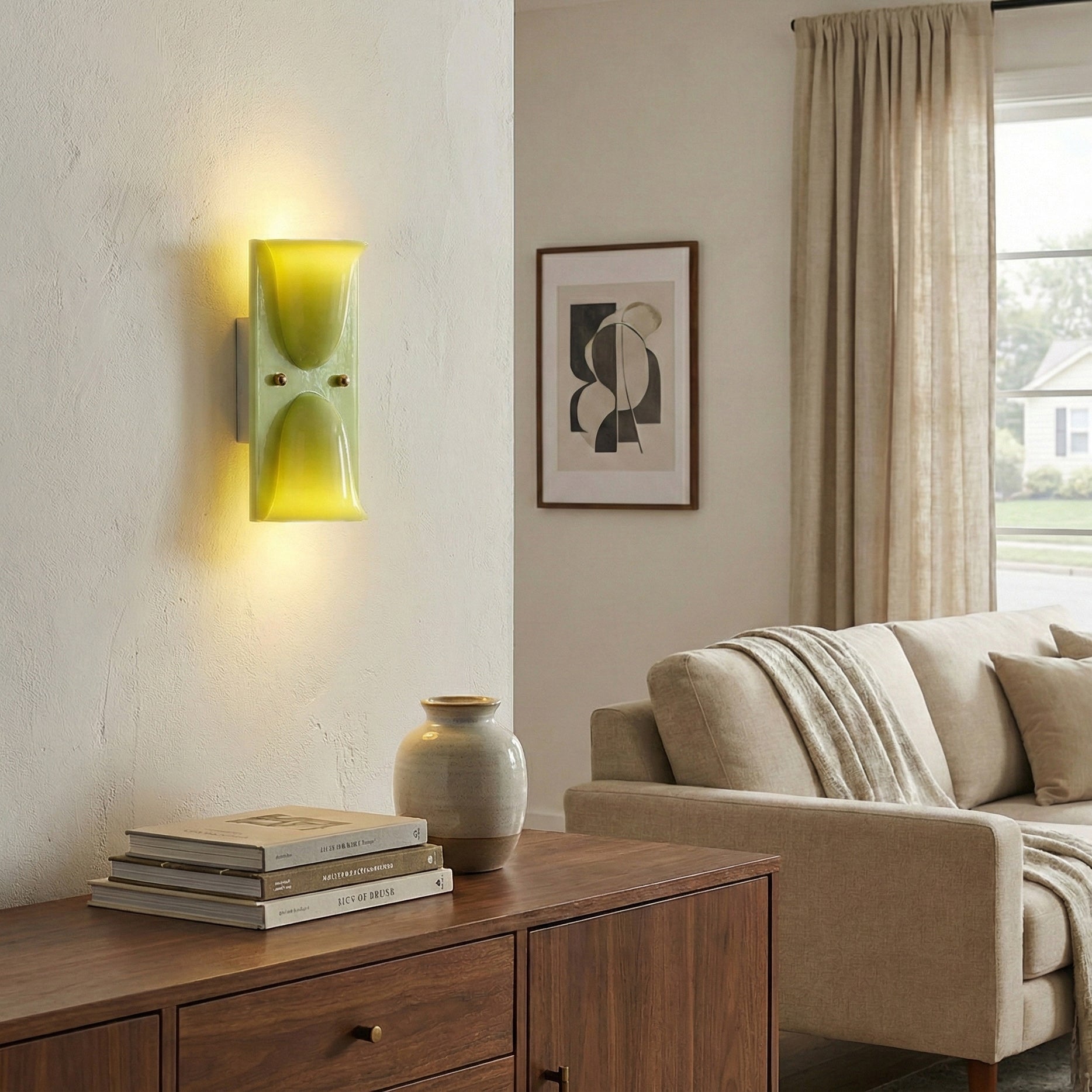 Mollo Wandlamp — Organische Hars & IJzer Wandverlichting | Sansoti