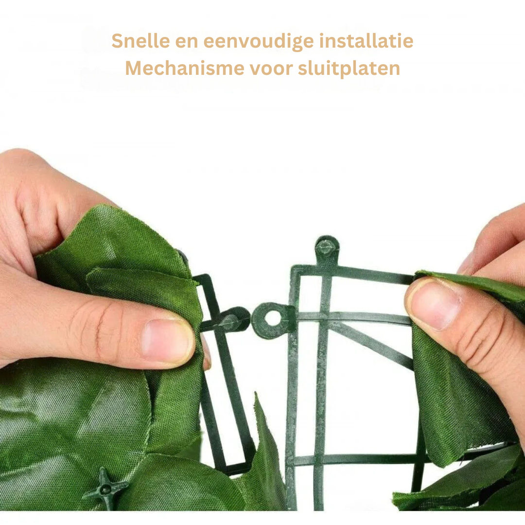 Kunstklimop Haag Uitschuifbare Tuinafscheiding Privacy Scherm Groen Bladerdek Flexibel 300x50cm | Sansoti