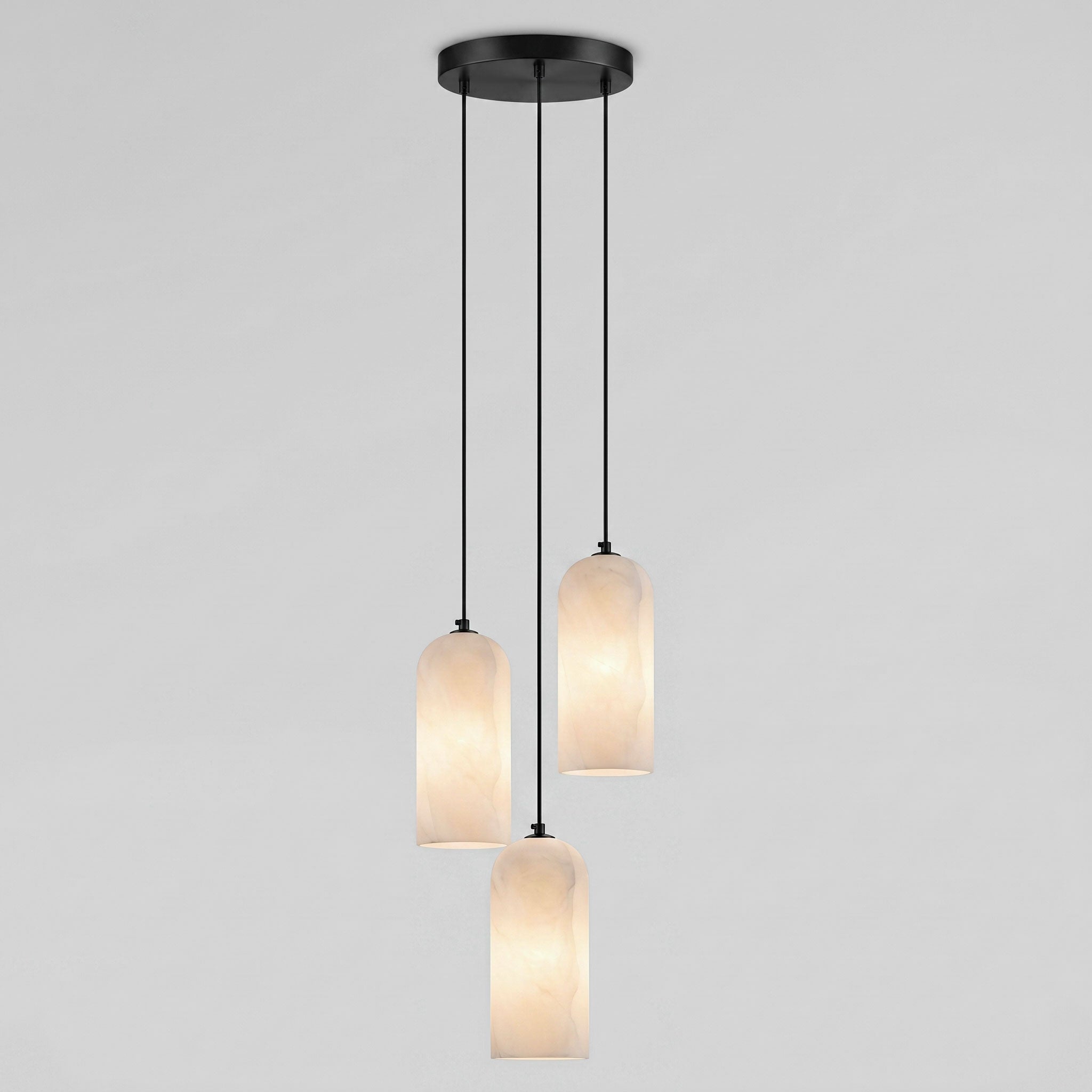 Alabasten Hanglamp met Gevlochten Snoer – Natuursteen Verlichting van Enkel Lichtpunt tot 21-Lichts Cluster – Mid-Century Modern Stijl Eetkamer Hanglamp met E12/E14 Fitting | Sansoti