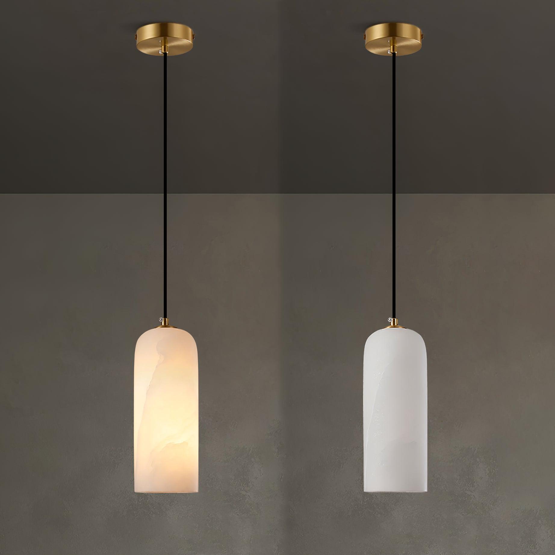 Alabasten Hanglamp met Gevlochten Snoer – Natuursteen Verlichting van Enkel Lichtpunt tot 21-Lichts Cluster – Mid-Century Modern Stijl Eetkamer Hanglamp met E12/E14 Fitting | Sansoti