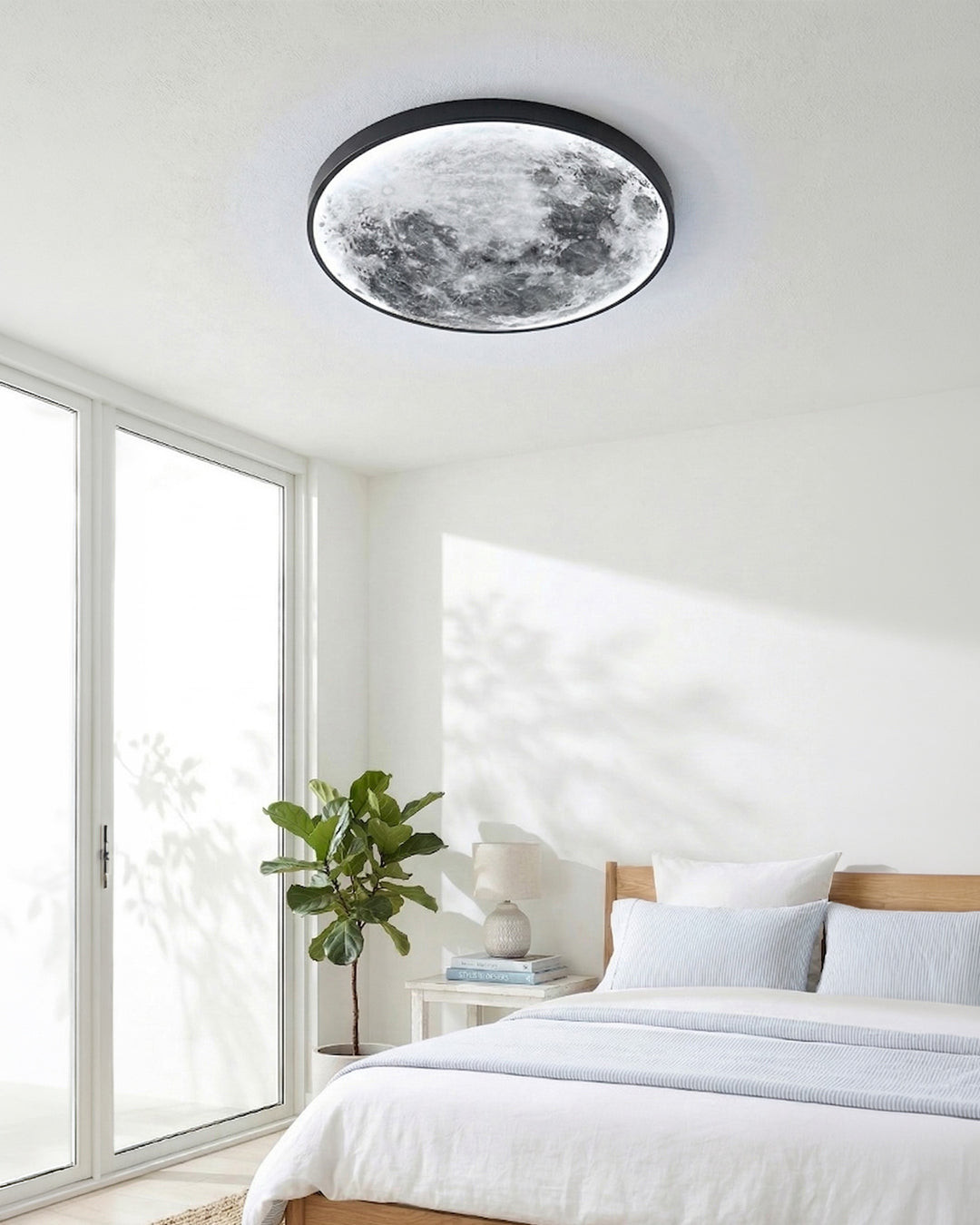 Maan Wandlamp – Textuurbol met Sfeerverlichting in 6 Maten | Sansoti