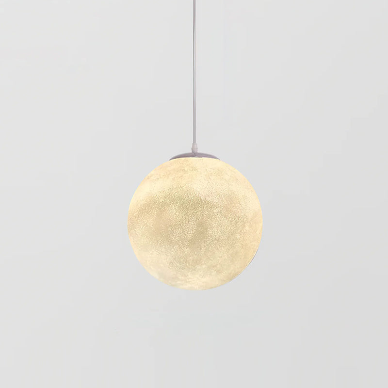 Maan Hanglamp – Realistische Textuur – 8 Maten Beschikbaar – Romantische Maanbol voor Slaapkamer Eetkamer Kinderkamer – Dimbaar Warm Licht – Schuine Plafondadapter Inbegrepen | Sansoti