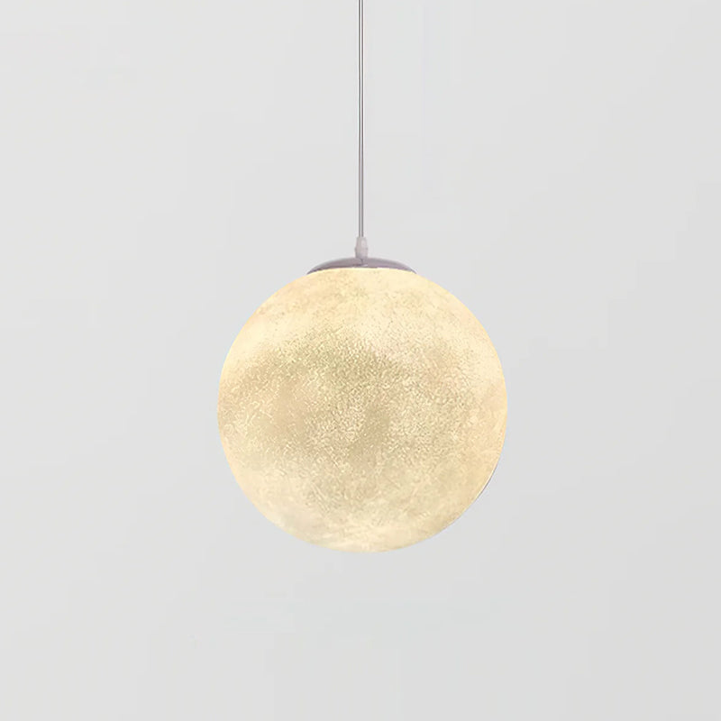 Maan Hanglamp – Realistische Textuur – 8 Maten Beschikbaar – Romantische Maanbol voor Slaapkamer Eetkamer Kinderkamer – Dimbaar Warm Licht – Schuine Plafondadapter Inbegrepen | Sansoti