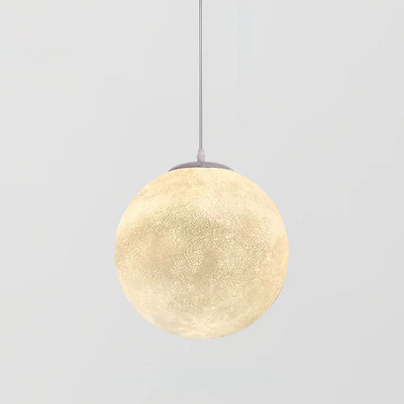 Maan Hanglamp – Realistische Textuur – 8 Maten Beschikbaar – Romantische Maanbol voor Slaapkamer Eetkamer Kinderkamer – Dimbaar Warm Licht – Schuine Plafondadapter Inbegrepen | Sansoti