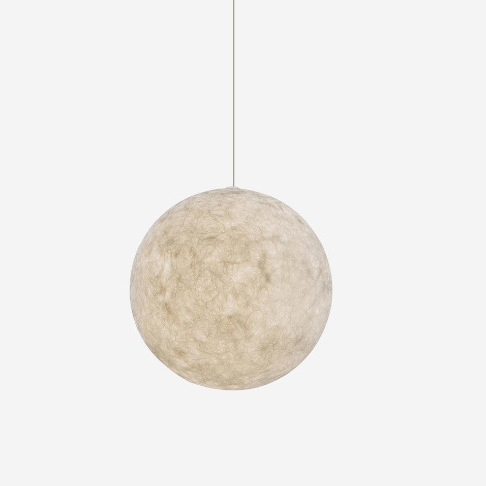 Hanging Moon Lamp, Spherical White Design, Adjustable 25-100cm, Ambient Lighting, Modern Living Room Décor | Sansoti